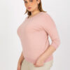 Světle růžová plus size mikina PINKSCRIPT