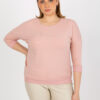 Světle růžová plus size mikina PINKSCRIPT