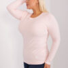 Světle růžový top LINEARA plus size