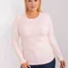 Světle růžový top LINEARA plus size