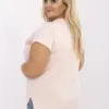 Světle růžový plus size top CORDEVINA