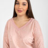 Světle růžový plus size top LINETTA