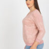 Světle růžový plus size top LINETTA