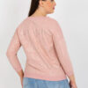 Světle růžový plus size top LINETTA