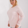 Světle růžová plus size mikina CALMERA