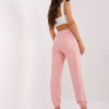 Světle růžové jogger tepláky Lily Rose s vázáním – HELIVA