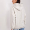 Světle šedá melírovaná bavlněná hoodie s nápisem – HILELIA