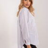 Světle šedo-bílá oversize košile BY POMMES LIFE s límcem – ALCELIA