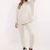 Světle šedý melírovaný basic komplet s oversize mikinou – ARELIA