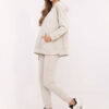 Světle šedý melírovaný basic komplet s oversize mikinou – ARELIA