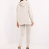 Světle šedý melírovaný basic komplet s oversize mikinou – ARELIA