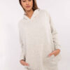 Světle šedý melírovaný basic komplet s oversize mikinou – ARELIA