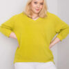 Limetková plus size mikina Alexandria – DORENA