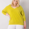 Limetková plus size mikina Alexandria – DORENA