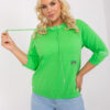 Světle zelená plus size mikina GREENPOCKET