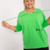 Zářivě zelená plus size mikina MELLORA