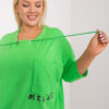 Zářivě zelená plus size mikina MELLORA