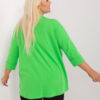 Zářivě zelená plus size mikina MELLORA