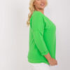 Světle zelený plus size top RIBPATCH