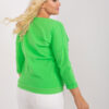 Světle zelený plus size top RIBPATCH
