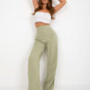 Pistáciové palazzo kalhoty OCH BELLA – NIAONA