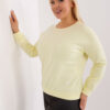 Světle žlutá plus size mikina CALMERA
