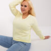 Světle žlutý plus size top VELENZA