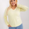 Světle žlutý plus size top VELENZA