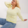 Světle žlutý plus size top VELENZA