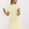 Žluté zavinovací mini šaty ENORA