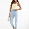 Světle žlutý basic top LORENZIA