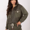 Khaki casual komplet s mikinou s kapucí – ADAISSA