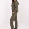 Khaki casual komplet s mikinou s kapucí – ADAISSA