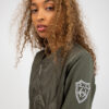 Khaki prošívaná bomber mikina – RINALIA