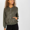 Khaki prošívaná bomber mikina – RINALIA