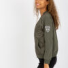 Khaki prošívaná bomber mikina – RINALIA