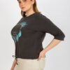 Tmavě khaki plus size mikina DREAMARA
