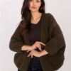 Khaki oversize kardigan RÓZSA s alpakou
