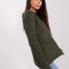 Tmavě khaki vzorovaný svetr FALARIA