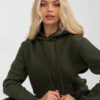 Khaki dámská basic mikina s kapucí – WENENA
