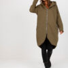 Khaki mikina Tina RUE PARIS s kapucí – AURALIA