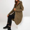 Khaki mikina Tina RUE PARIS s kapucí – AURALIA