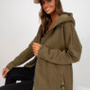 Khaki mikina Tina RUE PARIS s kapucí – AURALIA