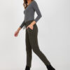 Khaki basic tepláky s elastickým pasem – GRAORIA