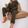 Khaki plus size komplet s kalhotami – AKELIA