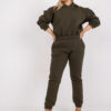 Khaki plus size komplet s kalhotami – AKELIA