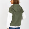 Khaki-ecru basic mikina s kapucí – RININA
