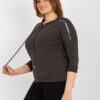 Tmavě khaki plus size mikina STRINGEL