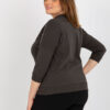Tmavě khaki plus size mikina STRINGEL