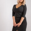 Tmavě khaki plus size šaty RHIANNON s kapsami